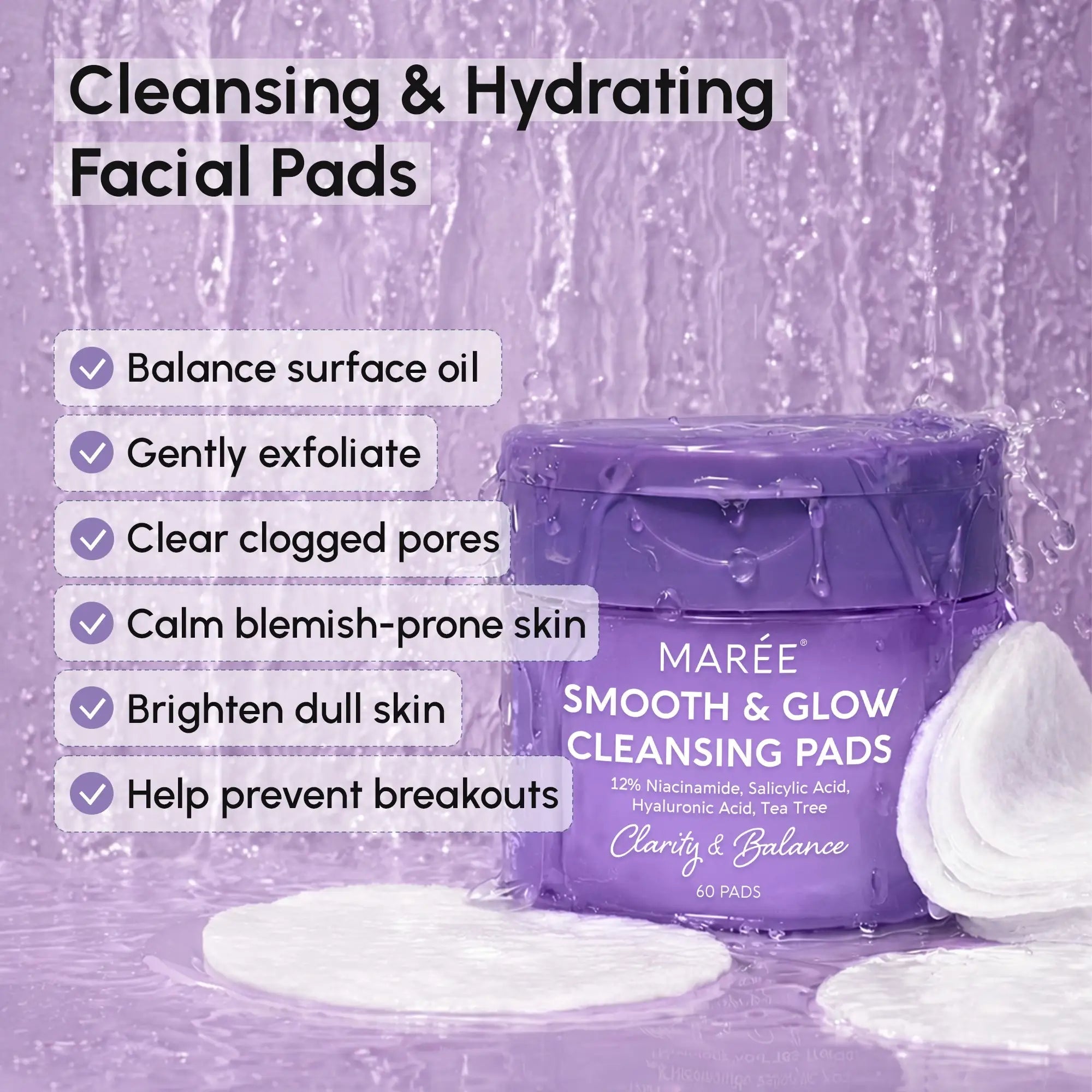 12% Niacinamide Smooth & Glow Pads - SNMShop