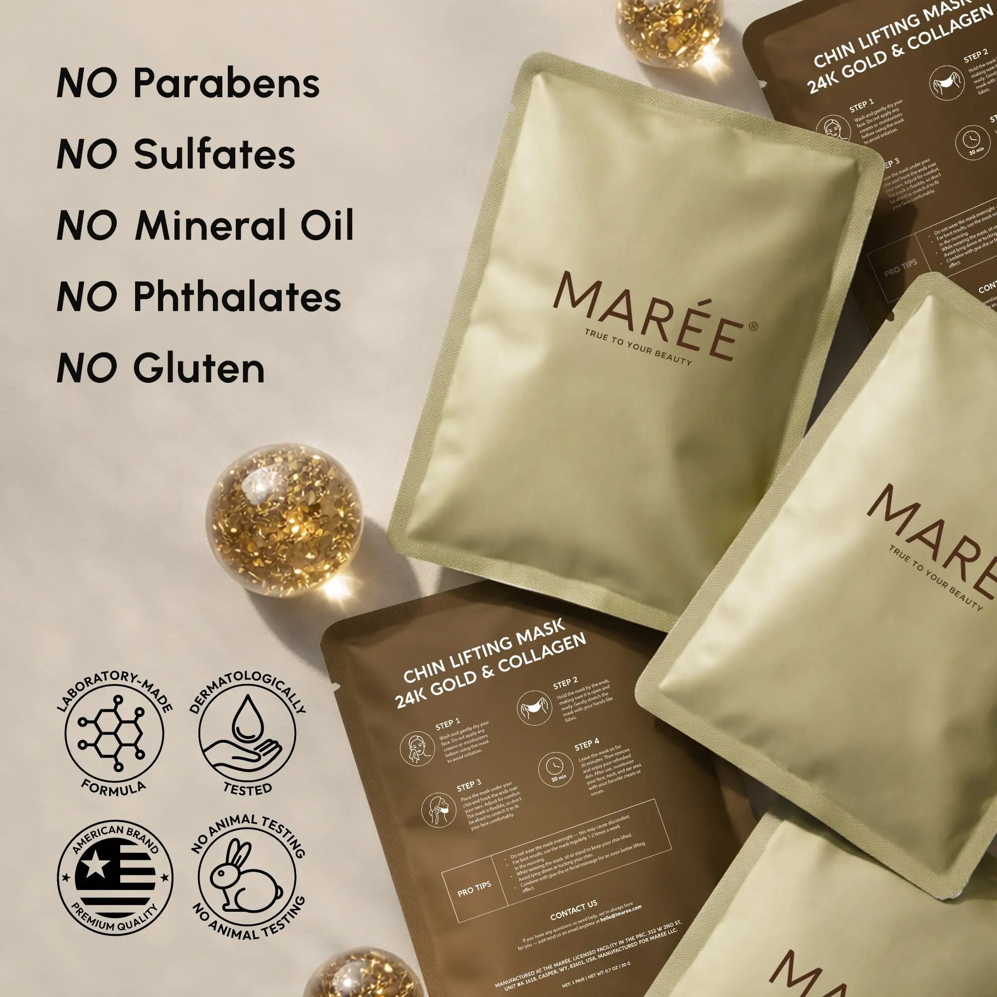 24K Gold V-Line Lifting Mask 20 PCS - SNMShop