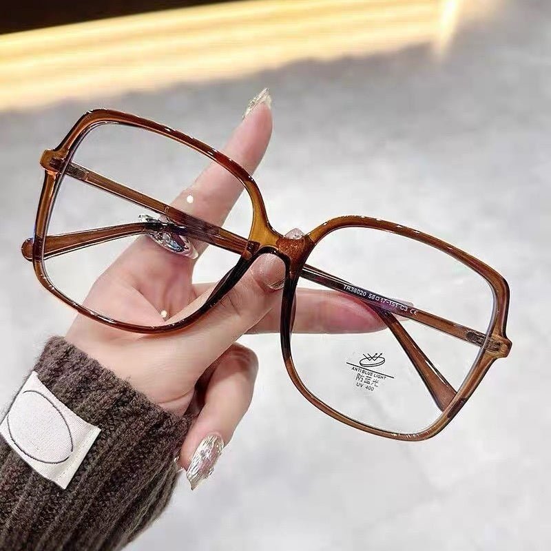 Black Oversized-frame Glassesperfect For A No-makeup Look - SNMShop