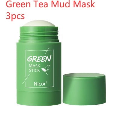Cleansing Green Tea Mask Clay Stick Oil Control Anti-Acne Whitening Seaweed Mask Skin Care - SNMShop