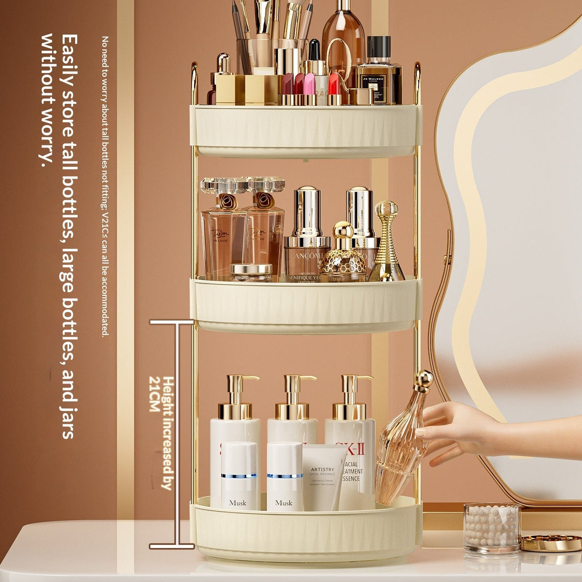 Desktop Vanity Makeup And Skincare Organizer Rack - SNMShop