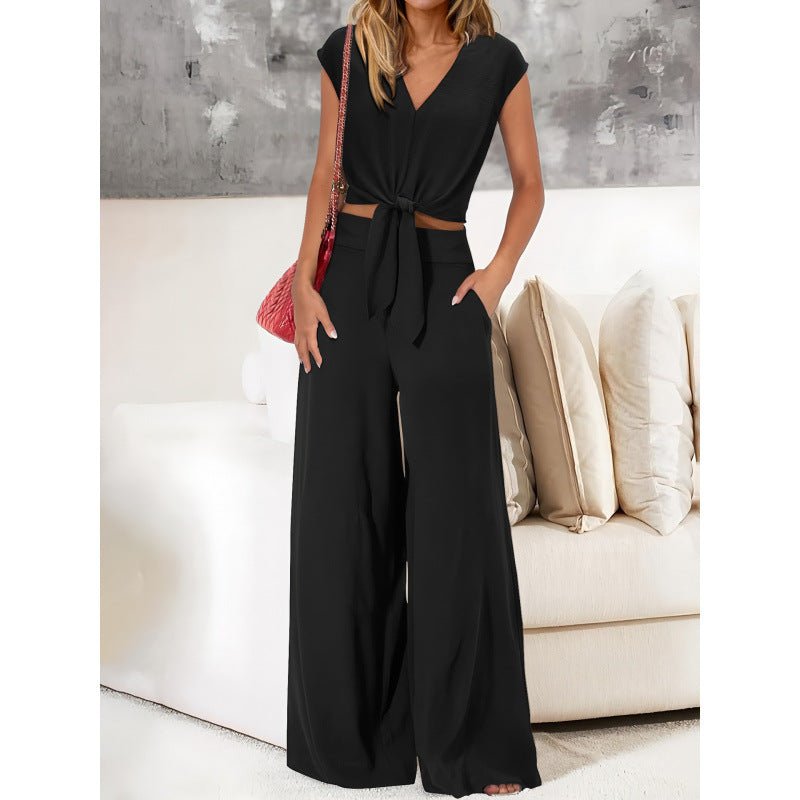 Fashion Casual Top Loose Two-piece Suit - SNMShop