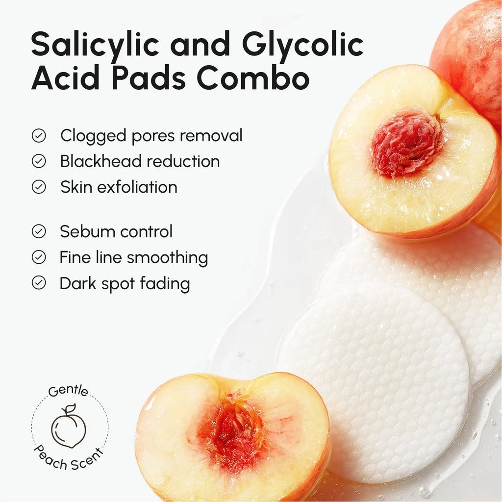 Glycolic & Salicylic Acid Peel Pads - SNMShop