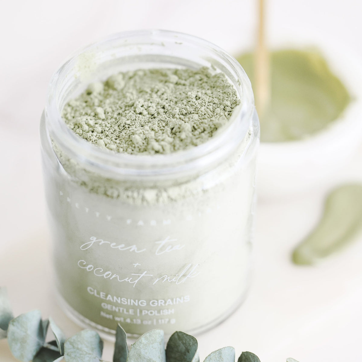 Green Tea + Coconut Milk Facial Cleansing Grains - SNMShop