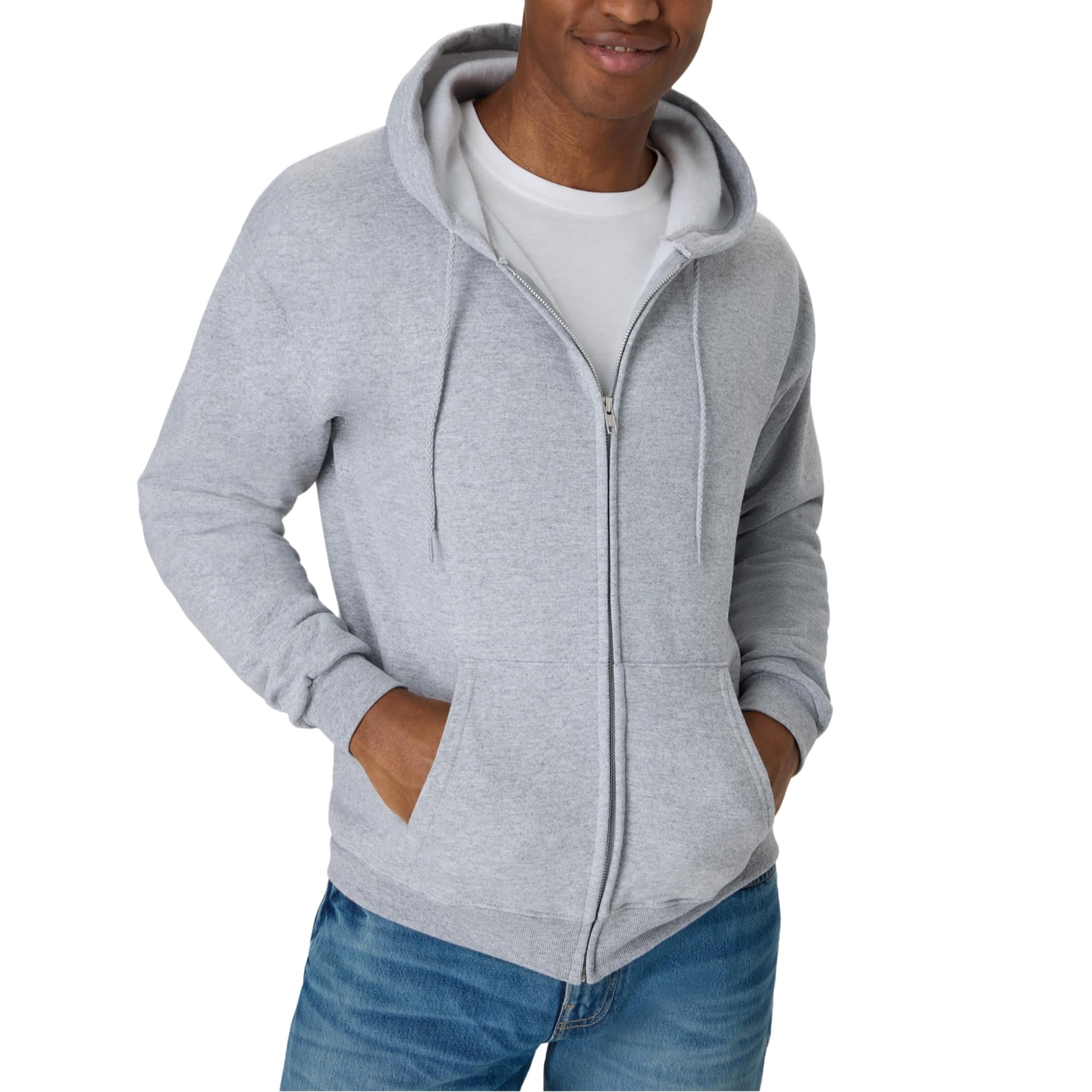 Hanes Men's Zip-up Hoodie, Ecosmart Fleece Full-zip Hoodie for Men, Hooded Sweatshirt - SNMShop