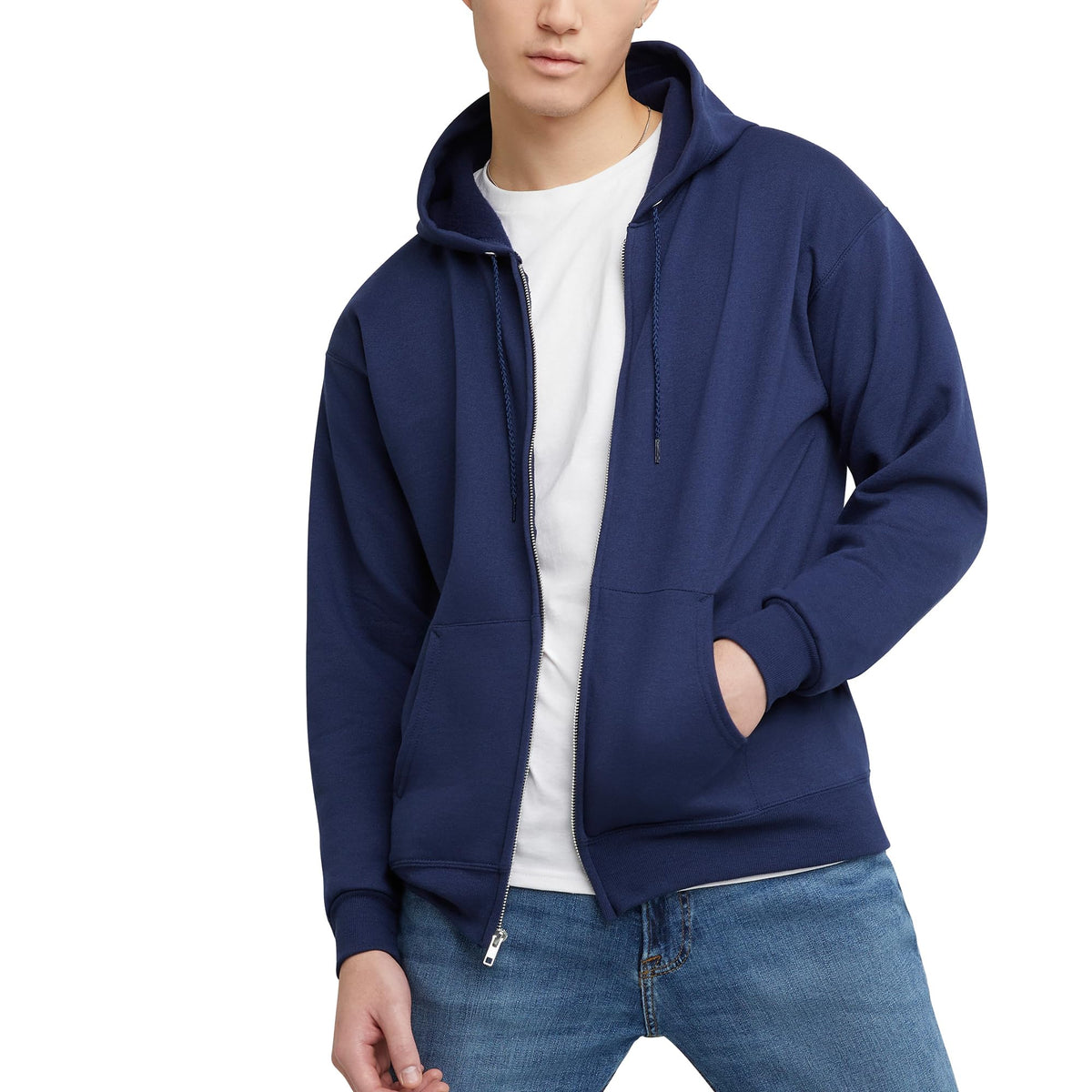 Hanes Men's Zip-up Hoodie, Ecosmart Fleece Full-zip Hoodie for Men, Hooded Sweatshirt - SNMShop