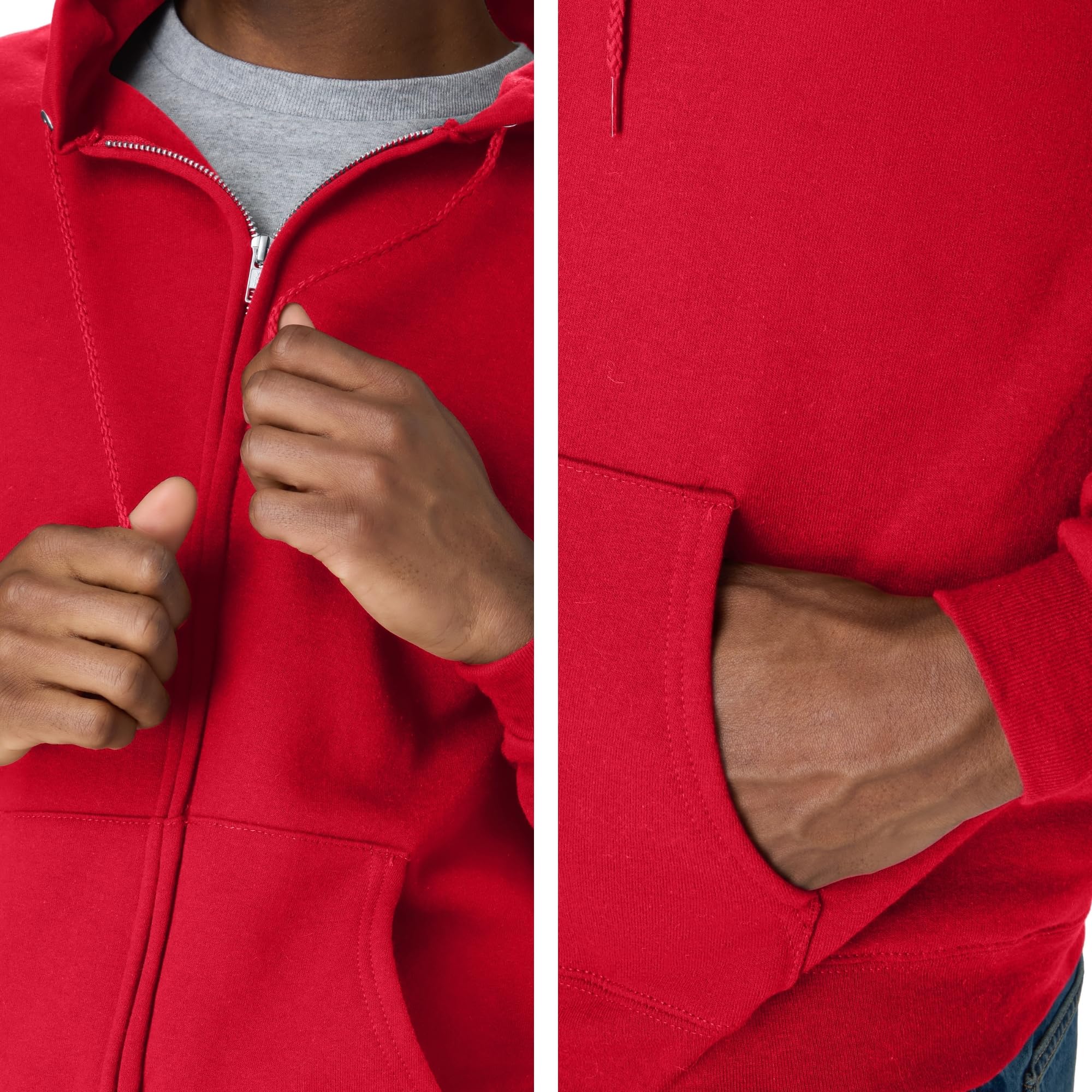Hanes Men's Zip-up Hoodie, Ecosmart Fleece Full-zip Hoodie for Men, Hooded Sweatshirt - SNMShop