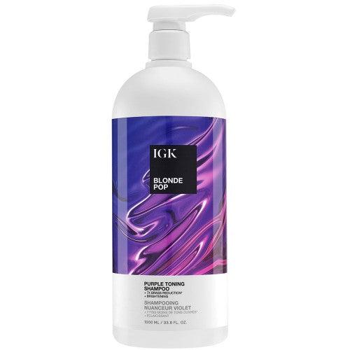 IGK BLONDE POP Purple Toning Shampoo 33.8oz - SNMShop