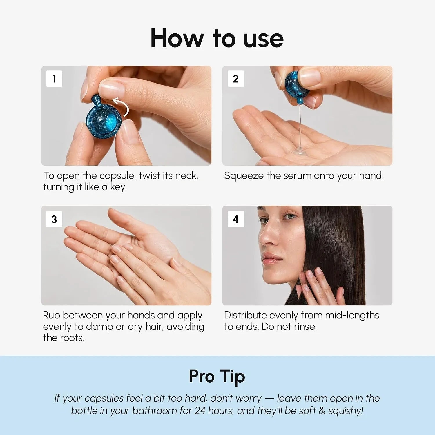Keratin Oil Capsules for Frizz Control - SNMShop