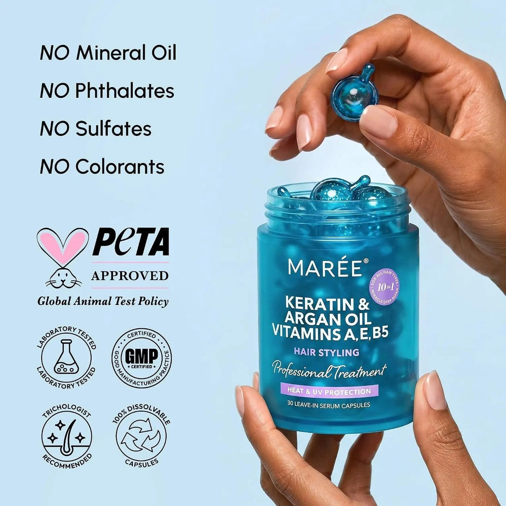 Keratin Oil Capsules for Frizz Control - SNMShop
