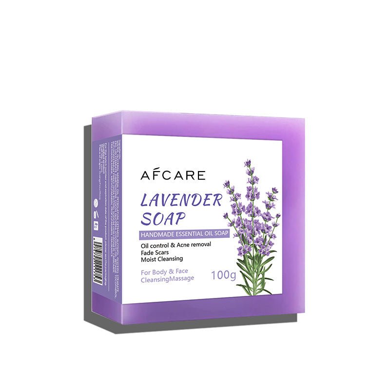 Lavender Handmade Soap Facial Body Moisturizing And Cleaning - SNMShop