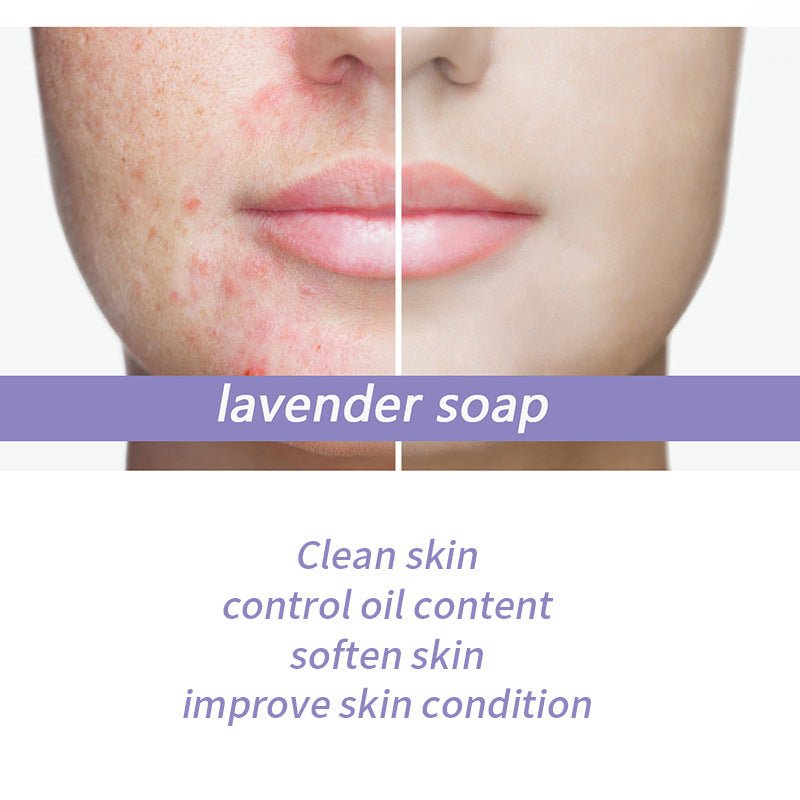 Lavender Handmade Soap Facial Body Moisturizing And Cleaning - SNMShop