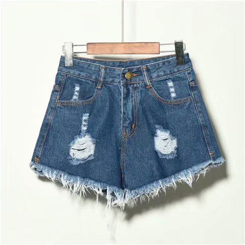 Loose Jean Shorts For Women Summer High Waist Hole - SNMShop