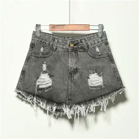 Loose Jean Shorts For Women Summer High Waist Hole - SNMShop