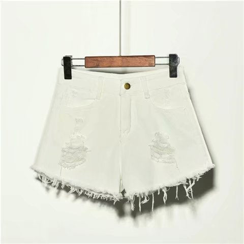 Loose Jean Shorts For Women Summer High Waist Hole - SNMShop