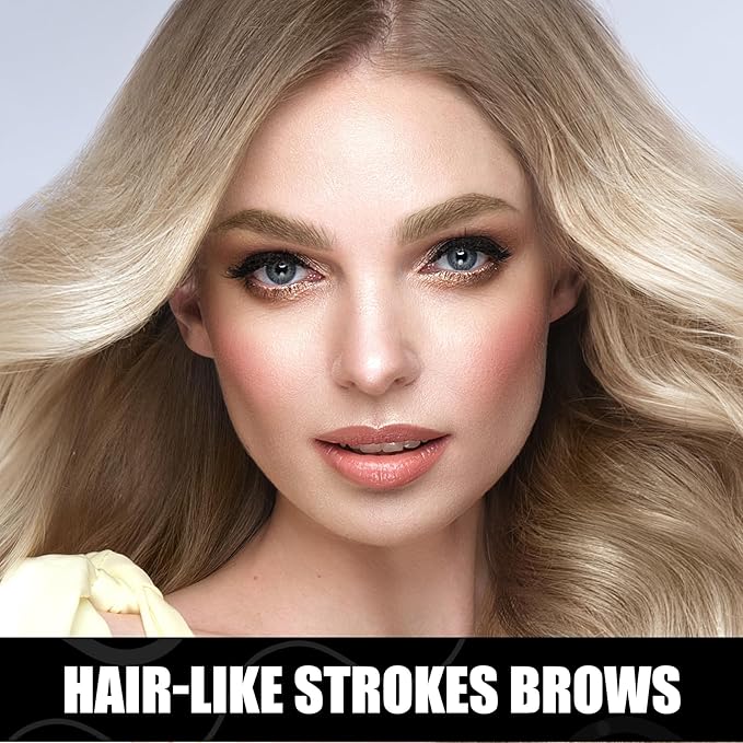 Microblading Eyebrow Pencil ,2-in-1 Dual-Ended Eyebrow Pen With 2-Fork-Tip ,Waterproof Eyebrow Pen, Light Brown,Brown,dark Brown - SNMShop