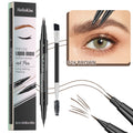 Microblading Eyebrow Pencil ,2-in-1 Dual-Ended Eyebrow Pen With 2-Fork-Tip ,Waterproof Eyebrow Pen, Light Brown,Brown,dark Brown - SNMShop