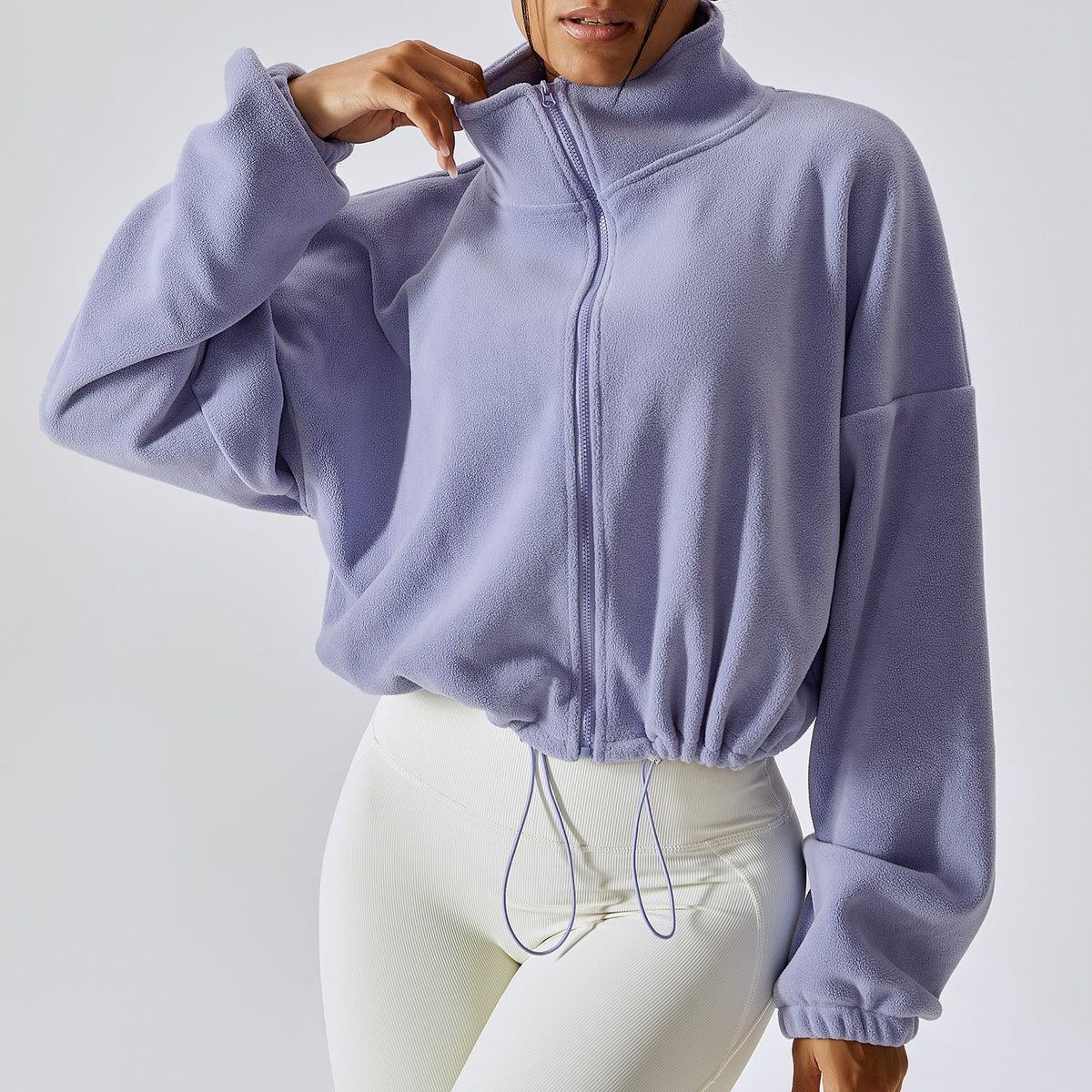 Outdoor Cashmere Sports Coat Women's Autumn Stand Collar Loose - SNMShop