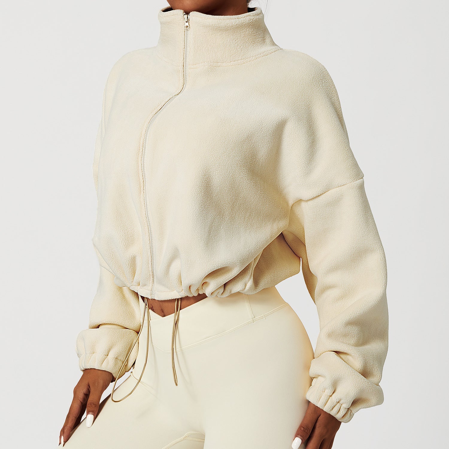 Outdoor Cashmere Sports Coat Women's Autumn Stand Collar Loose - SNMShop