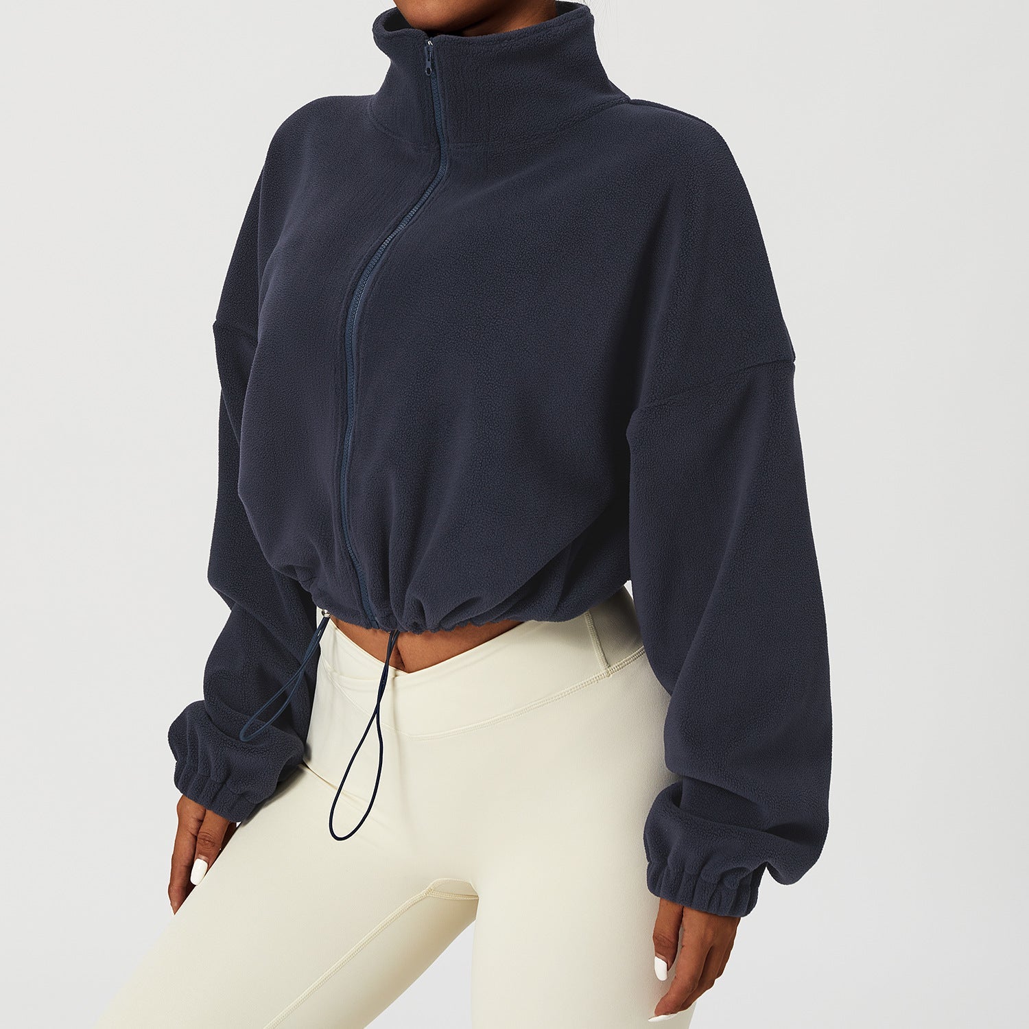 Outdoor Cashmere Sports Coat Women's Autumn Stand Collar Loose - SNMShop