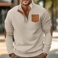 Patch Pocket Jacket Stand Collar Long Sleeve Corduroy Multicolor Hoodie - SNMShop