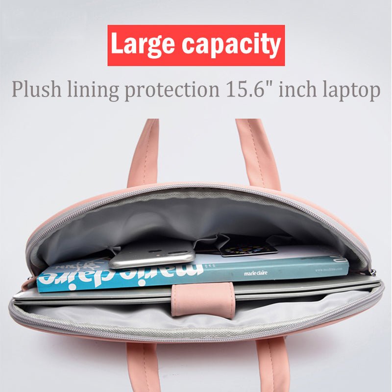 Stylish PU Leather Women's Laptop Briefcase for Macbook Air Carrying Case - SNMShop - SNMShop