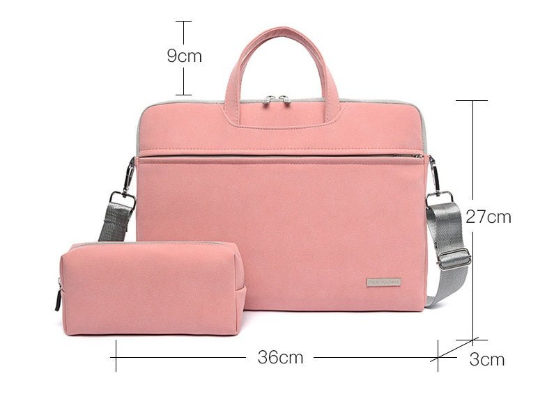 Stylish PU Leather Women's Laptop Briefcase for Macbook Air Carrying Case - SNMShop - SNMShop