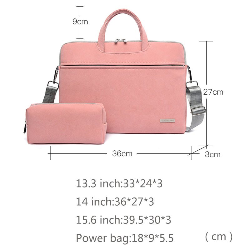 Stylish PU Leather Women's Laptop Briefcase for Macbook Air Carrying Case - SNMShop - SNMShop