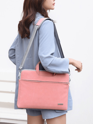 Stylish PU Leather Women's Laptop Briefcase for Macbook Air Carrying Case - SNMShop - SNMShop