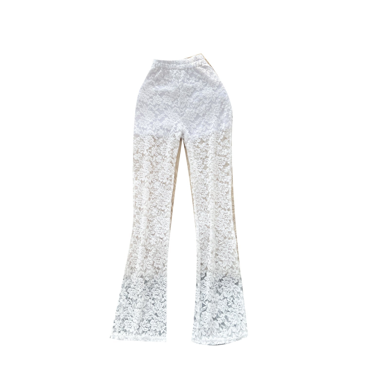 Pure And Alluring Versatile Thin Sheer Lace Pants Casual And Tight-fit - SNMShop