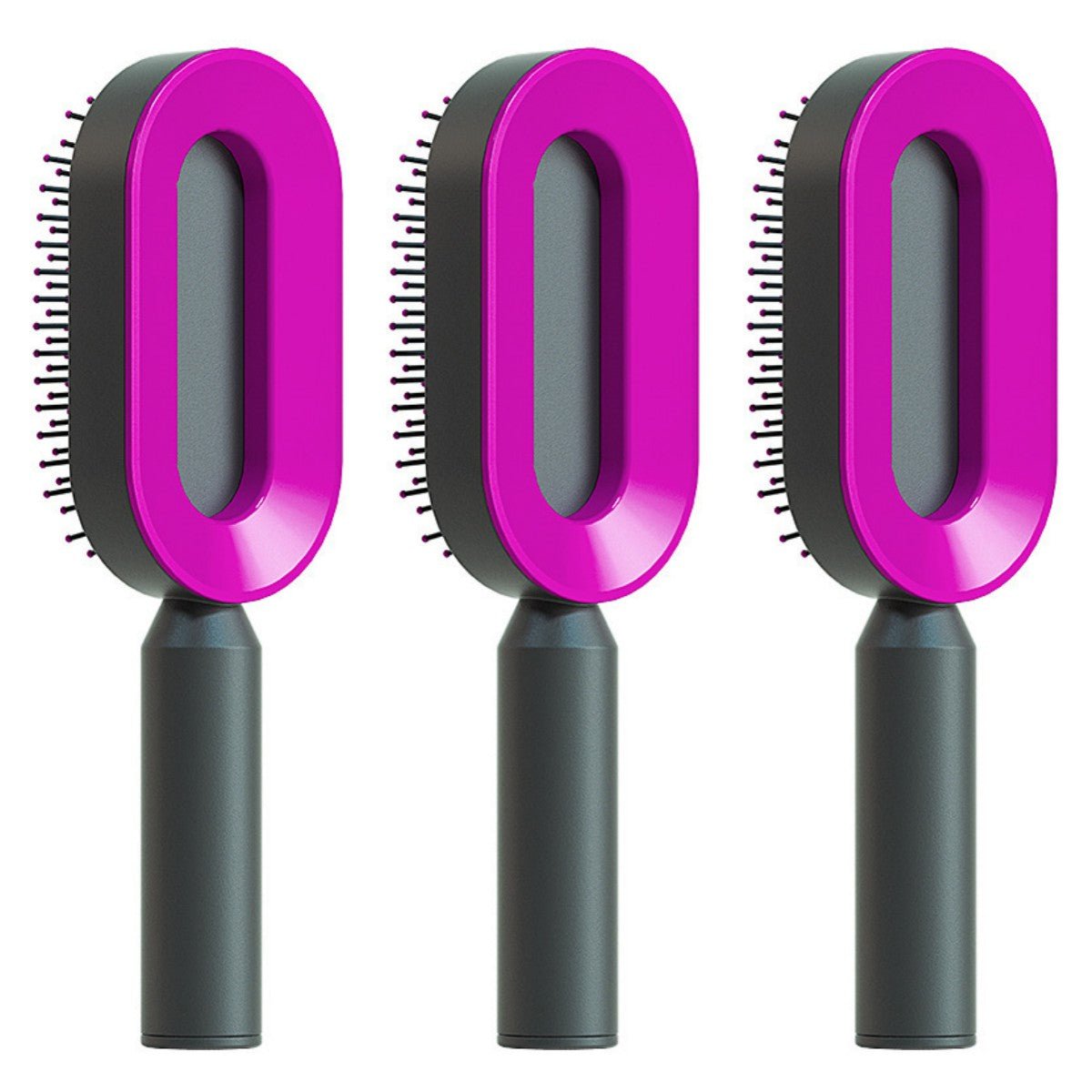 Self Cleaning Hair Brush For Women One-key Cleaning Hair Loss Airbag Massage Scalp Comb Anti-Static Hairbrush - SNMShop