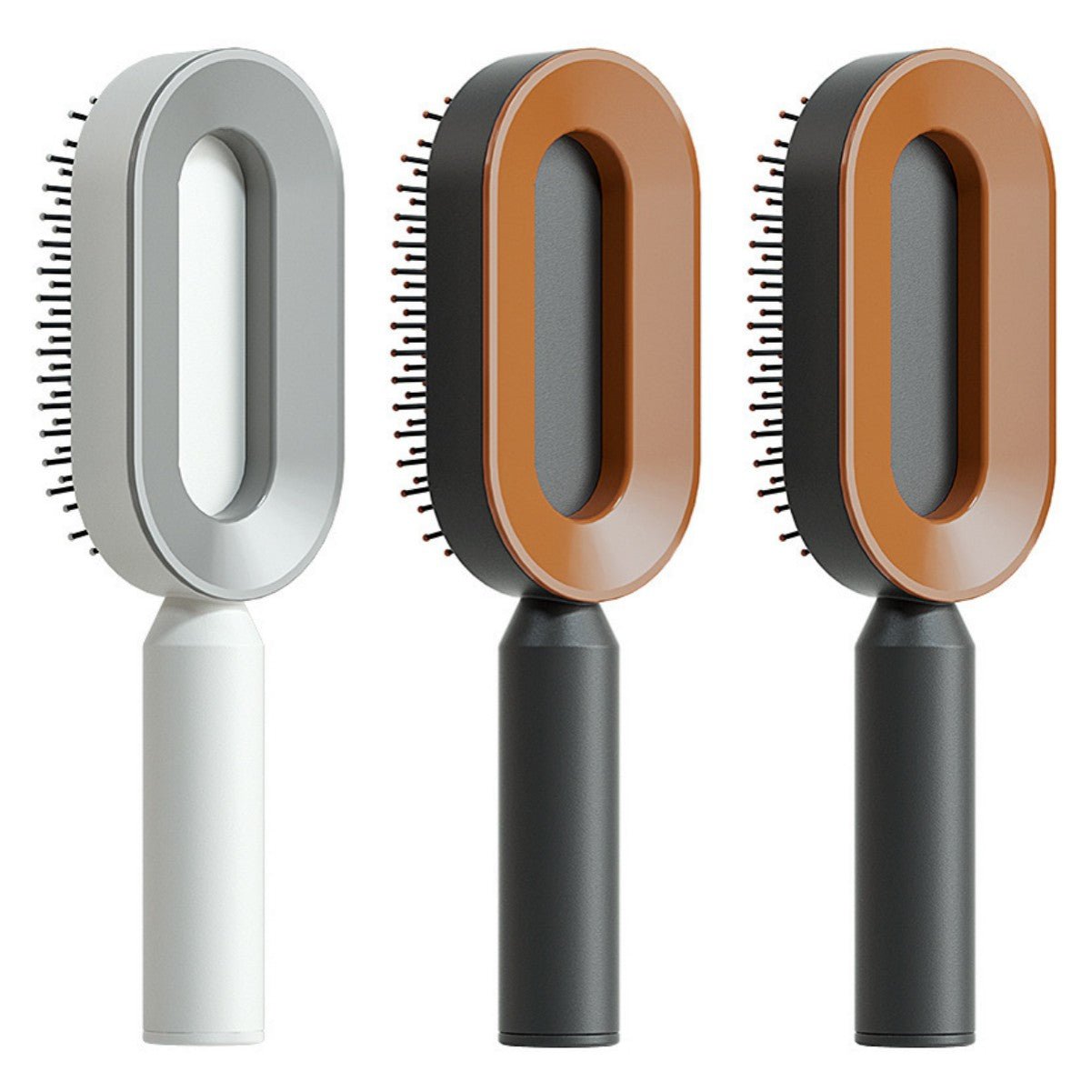 Self Cleaning Hair Brush For Women One-key Cleaning Hair Loss Airbag Massage Scalp Comb Anti-Static Hairbrush - SNMShop
