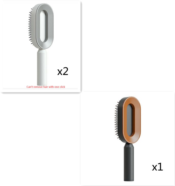 Self Cleaning Hair Brush For Women One-key Cleaning Hair Loss Airbag Massage Scalp Comb Anti-Static Hairbrush - SNMShop