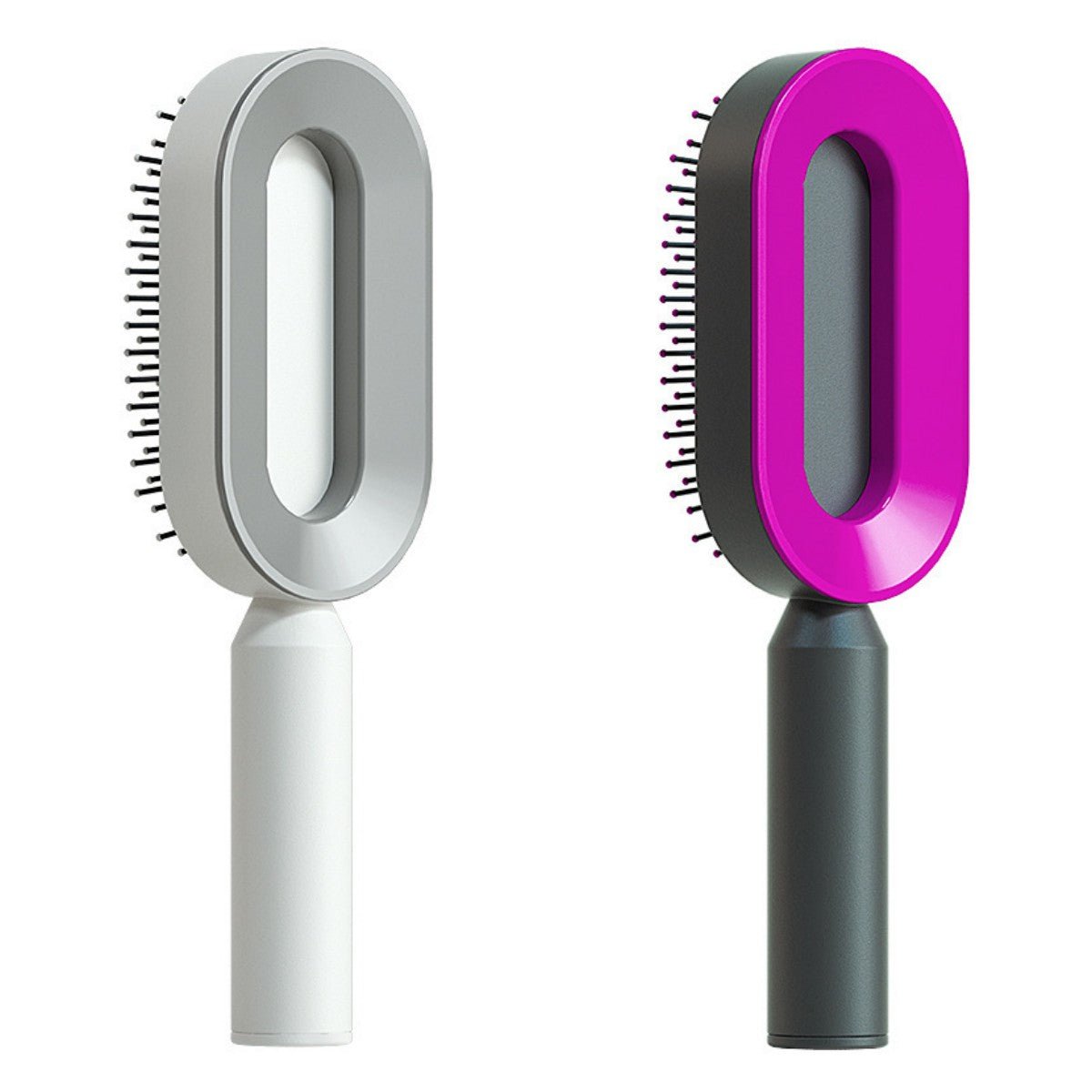 Self Cleaning Hair Brush For Women One-key Cleaning Hair Loss Airbag Massage Scalp Comb Anti-Static Hairbrush - SNMShop
