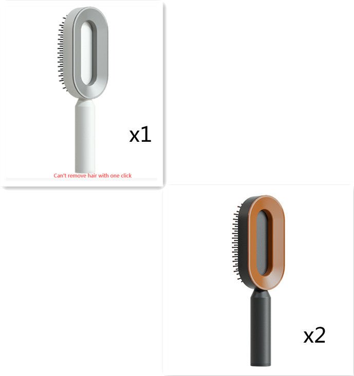 Self Cleaning Hair Brush For Women One-key Cleaning Hair Loss Airbag Massage Scalp Comb Anti-Static Hairbrush - SNMShop