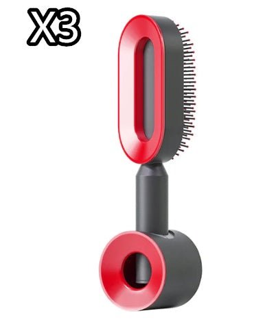 Self Cleaning Hair Brush For Women One-key Cleaning Hair Loss Airbag Massage Scalp Comb Anti-Static Hairbrush - SNMShop