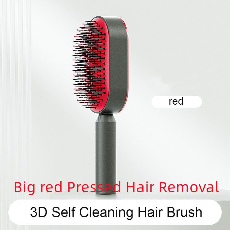 Self Cleaning Hair Brush For Women One-key Cleaning Hair Loss Airbag Massage Scalp Comb Anti-Static Hairbrush - SNMShop