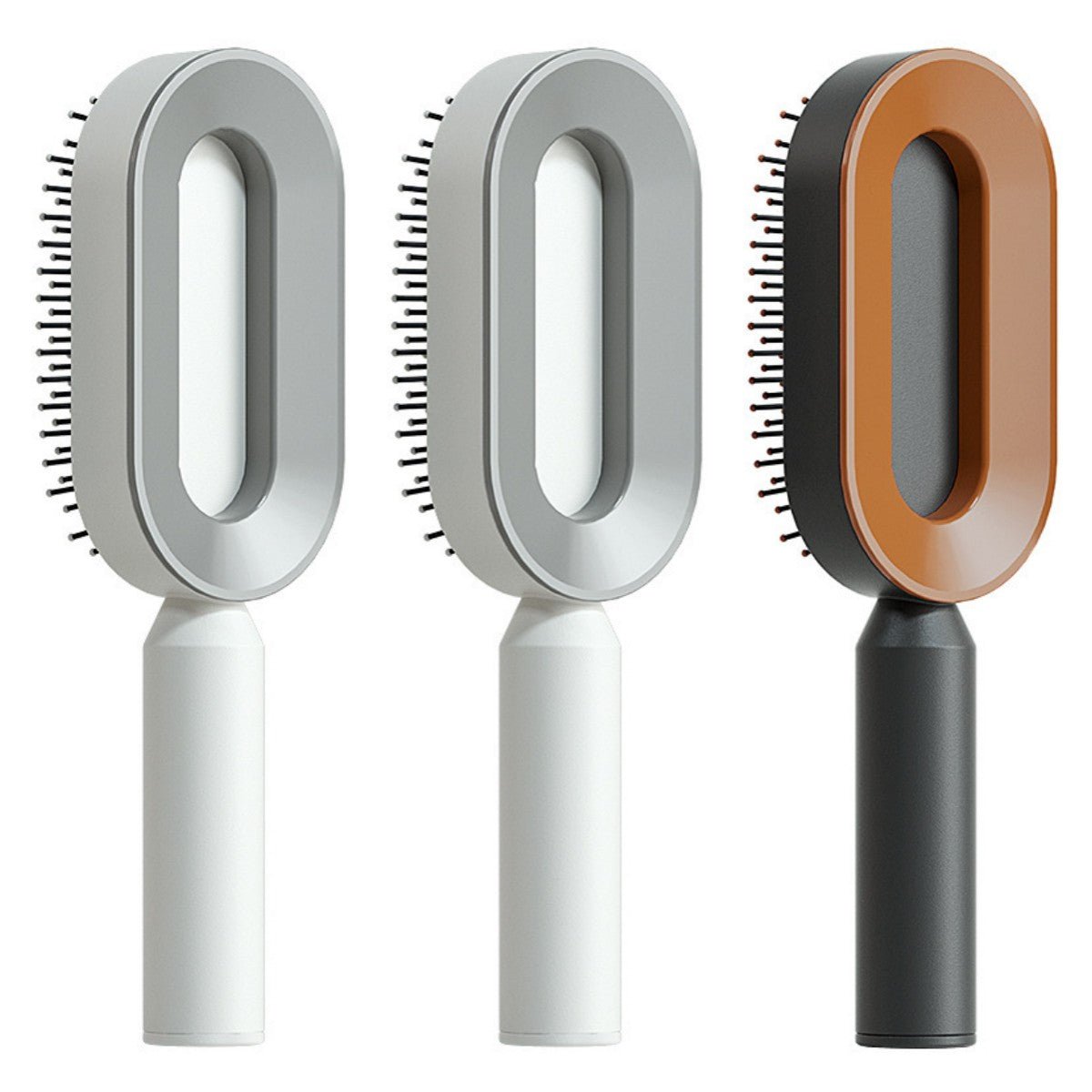Self Cleaning Hair Brush For Women One-key Cleaning Hair Loss Airbag Massage Scalp Comb Anti-Static Hairbrush - SNMShop