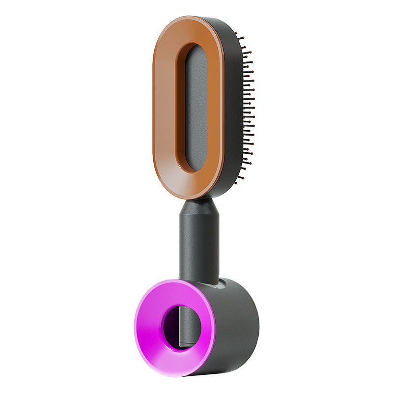 Self Cleaning Hair Brush For Women One-key Cleaning Hair Loss Airbag Massage Scalp Comb Anti-Static Hairbrush - SNMShop