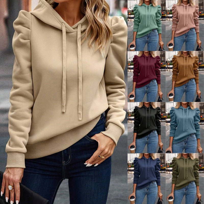 Solid Color Long-sleeved Casual Women's Top Sweater - SNMShop