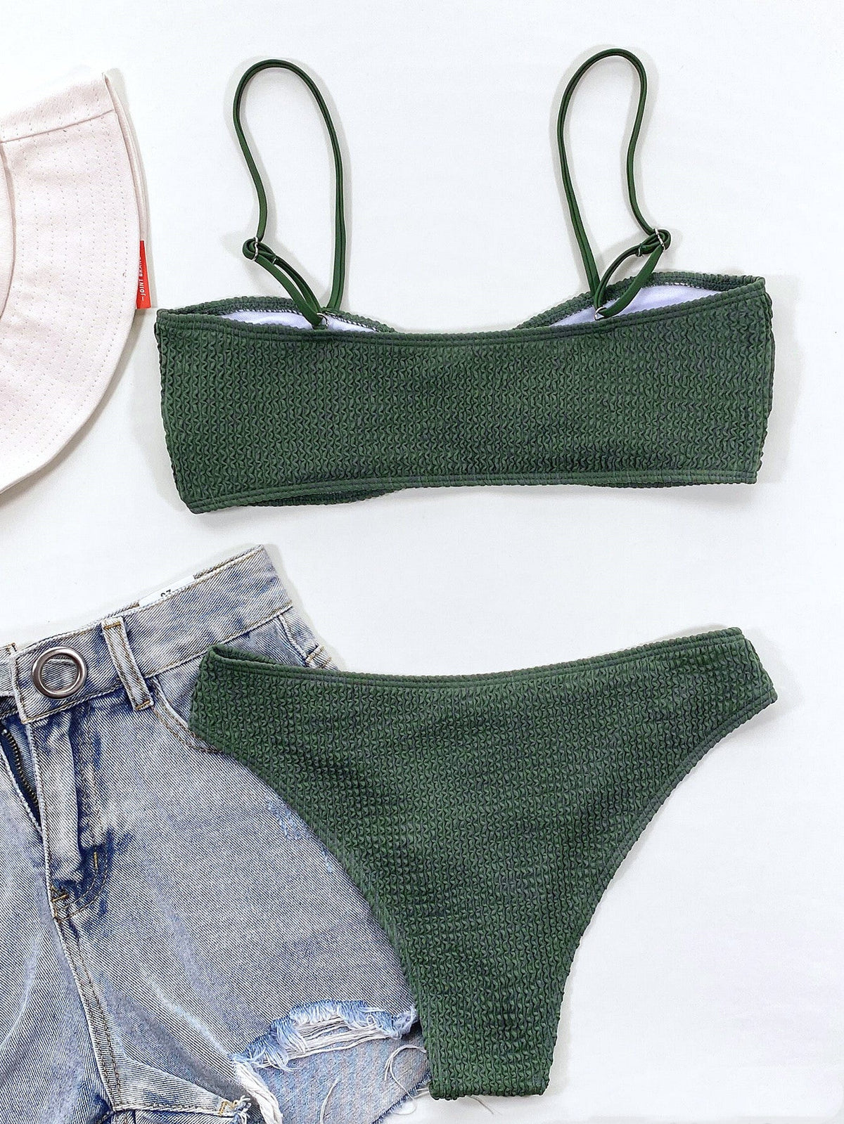 Solid-color Sexy Womens Two-piece Swimsuit Bikini - SNMShop