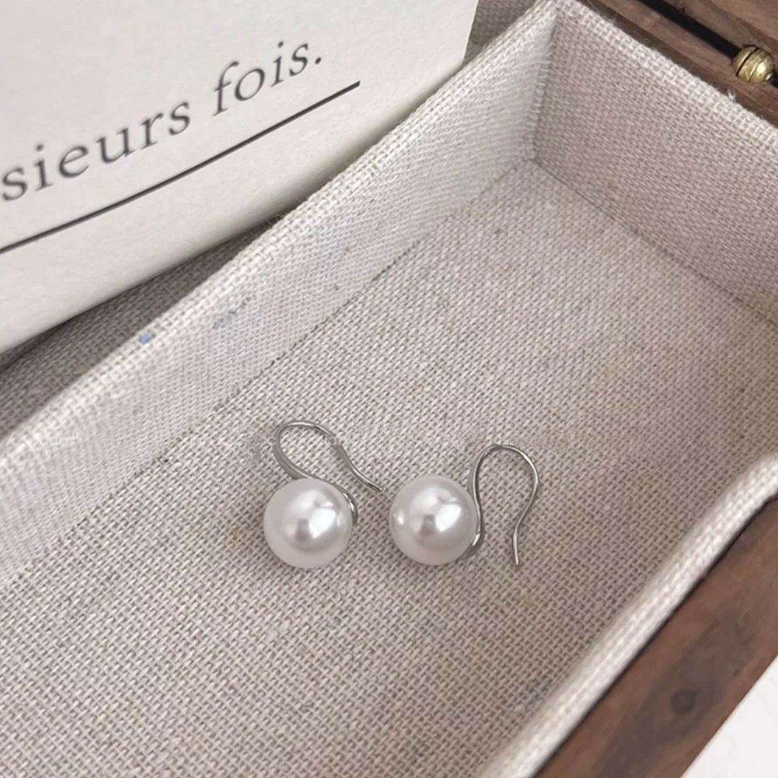 Sterling Silver Needle Japanese And Korean Pearl Earrings Non-piercing Ear Clip - SNMShop