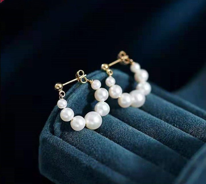Sterling Silver Needle Japanese And Korean Pearl Earrings Non-piercing Ear Clip - SNMShop