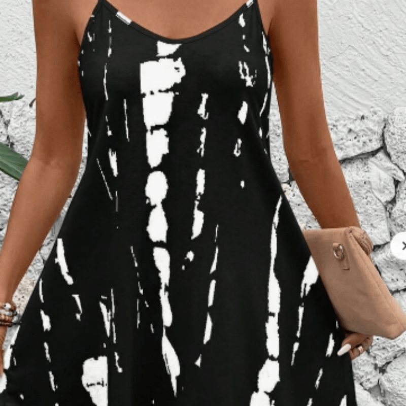 Summer Casual Tie Dye Spaghetti Strap Dress - SNMShop