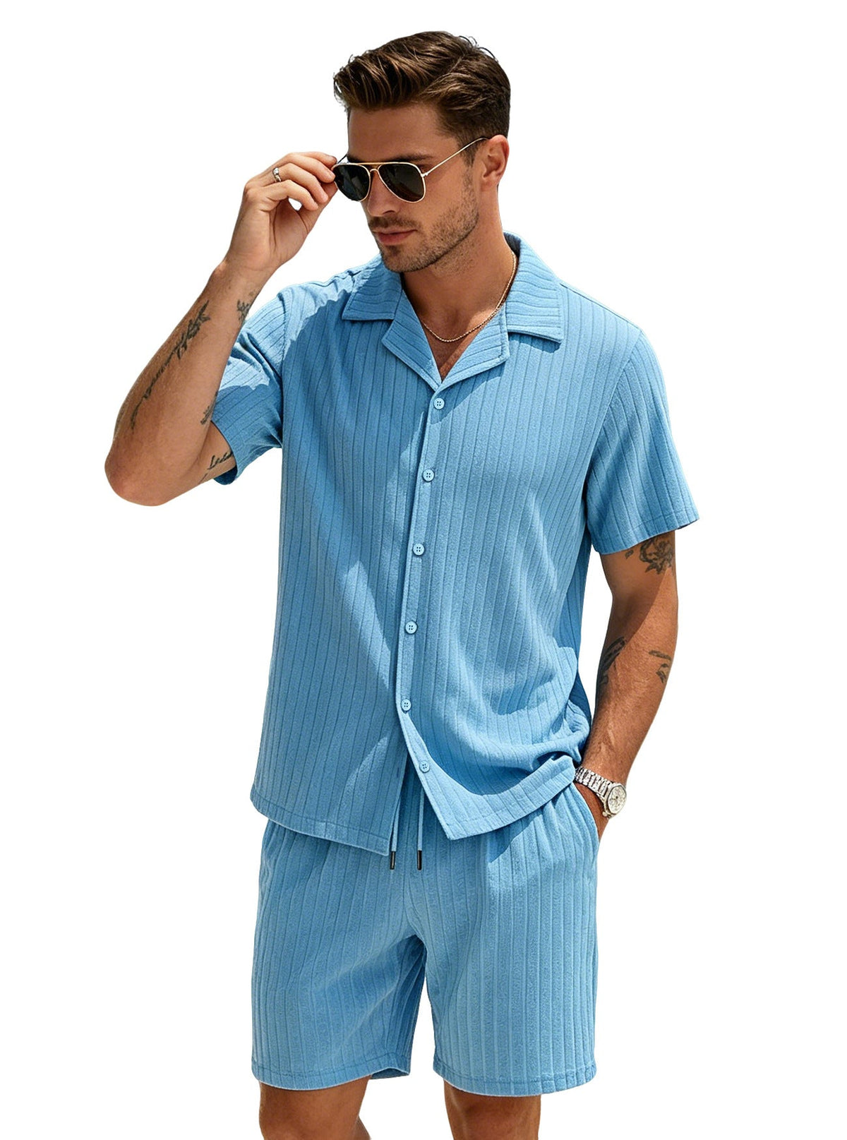 Top And Shorts Set Casual Loungewear - SNMShop