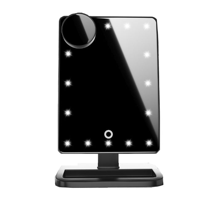 Touch Screen Makeup Mirror With 20 LED Light Bluetooth Music Speaker 10X Magnifying Mirrors Lights - SNMShop