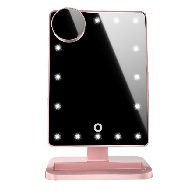 Touch Screen Makeup Mirror With 20 LED Light Bluetooth Music Speaker 10X Magnifying Mirrors Lights - SNMShop