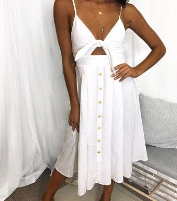 Women Summer Dresses Sleeveless Backless Strap Long Close-fitting Sheath Female Party Evening Dresses Vestidos - SNMShop