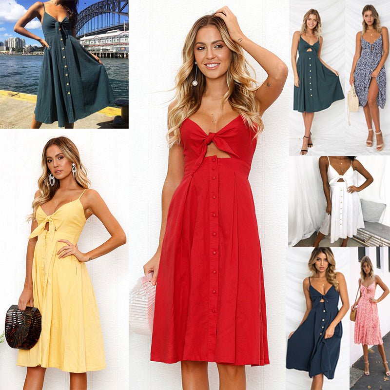 Women Summer Dresses Sleeveless Backless Strap Long Close-fitting Sheath Female Party Evening Dresses Vestidos - SNMShop