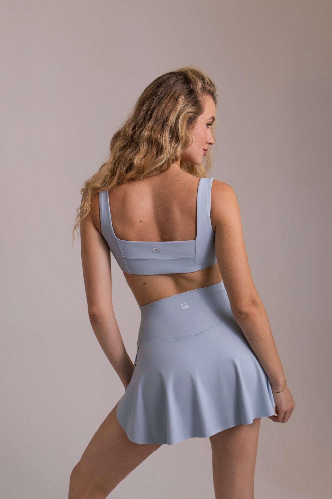 Women's Athletic Skort with Built-In Shorts & Pockets - Baby Blue | LuxeForm Criss-Cross Waist - SNMShop